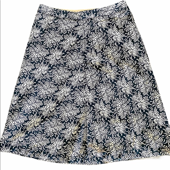 GAP Floral A Line Skirt Navy Blue Pink - Picture 1 of 10